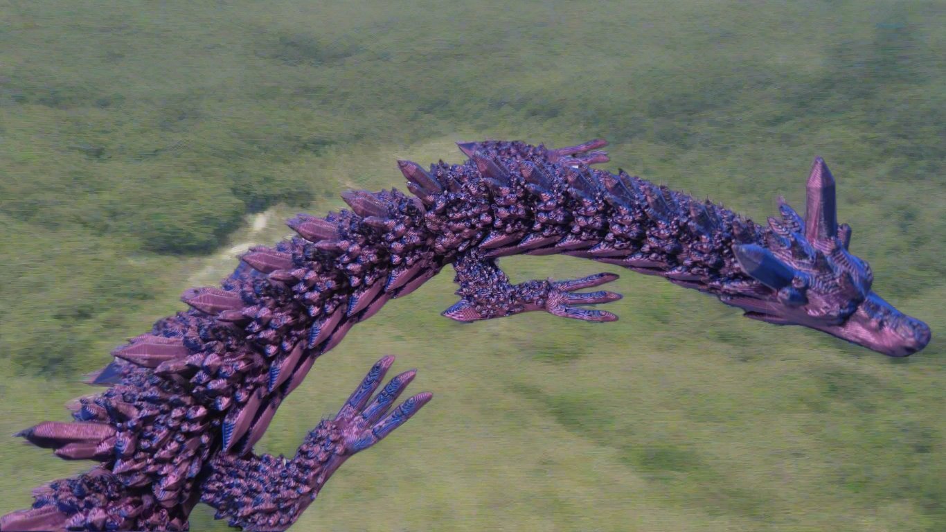 Articulated Crystal Dragon - Solid Color