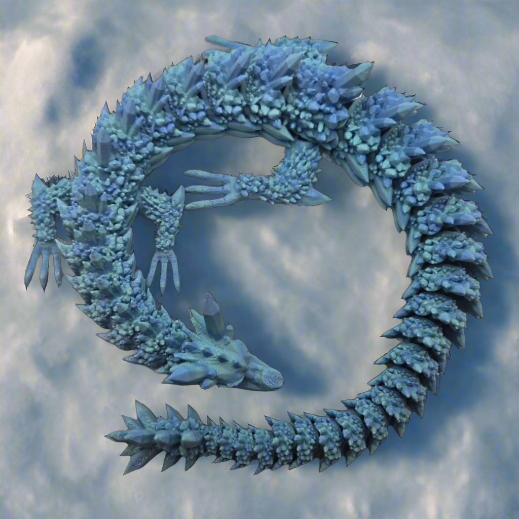 Articulated Crystal Dragon - Solid Color