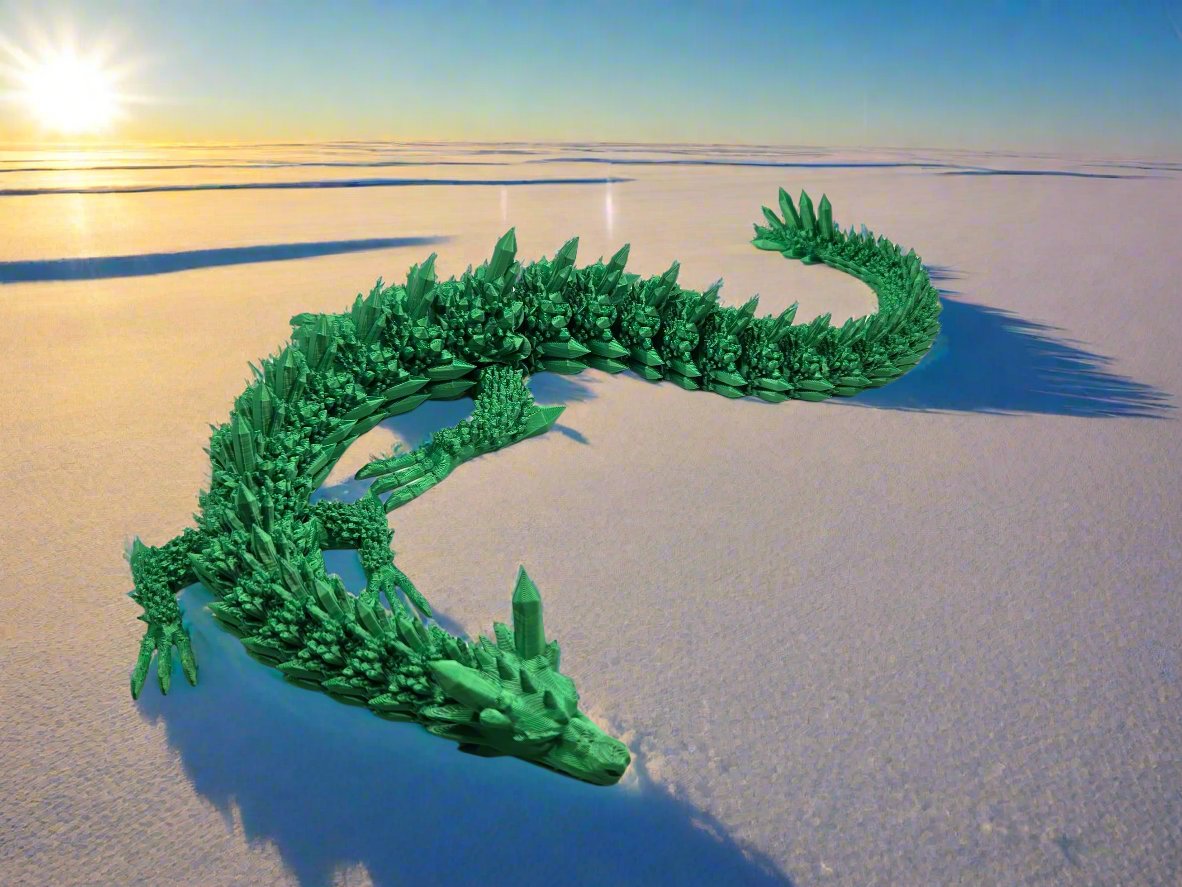 Articulated Crystal Dragon - Solid Color