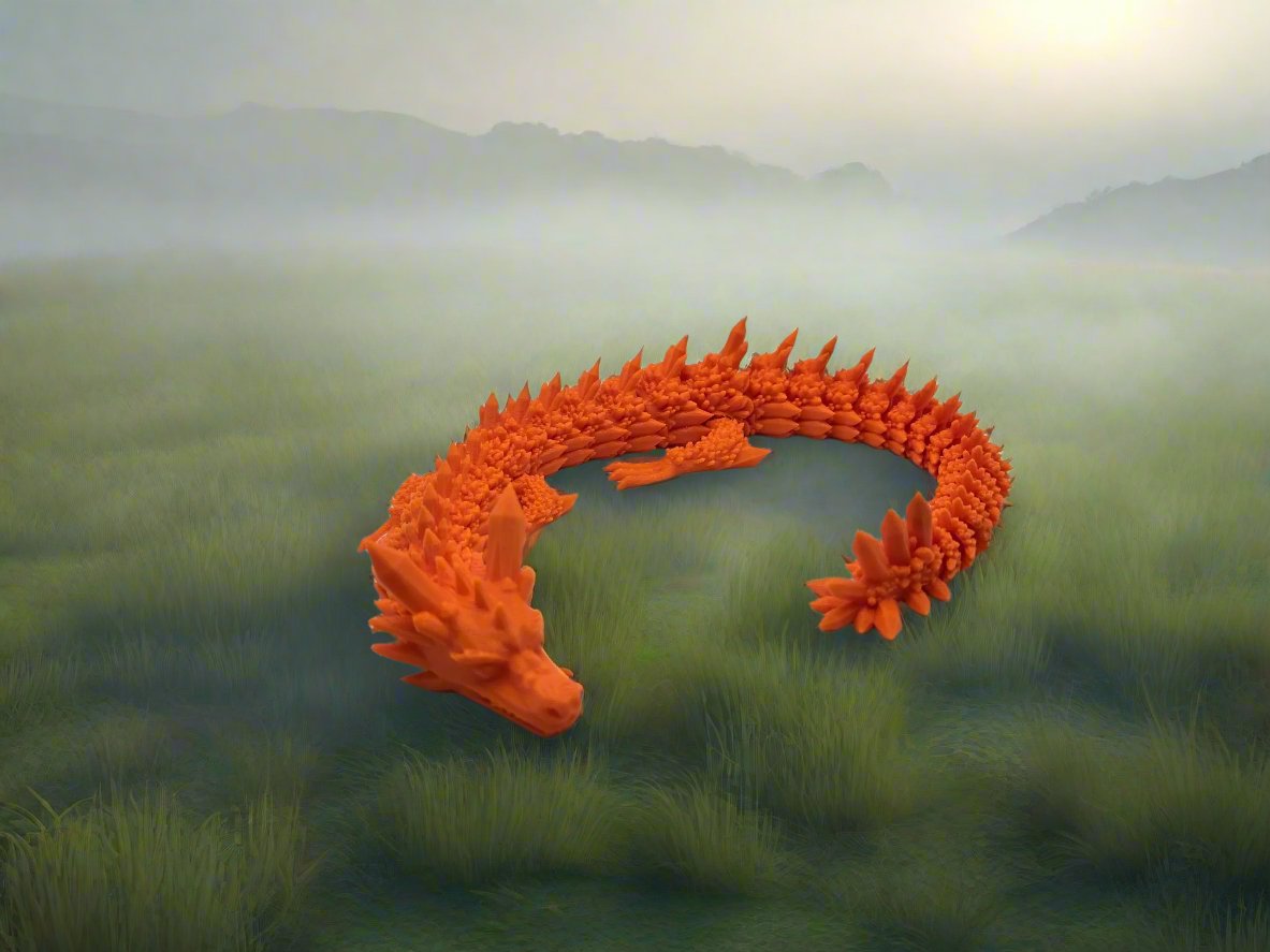 Articulated Crystal Dragon - Solid Color