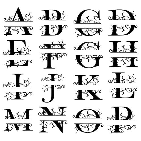 Metal Sign - Split Letter Monogram