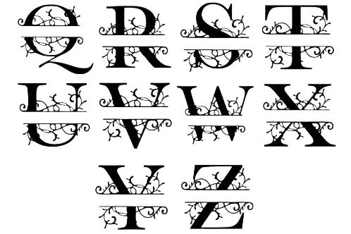 Metal Sign - Split Letter Monogram